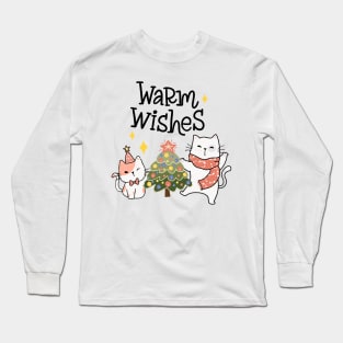 Warm Wishes Cat Long Sleeve T-Shirt